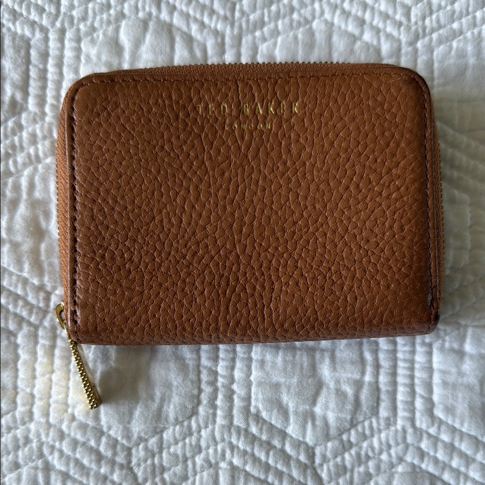 Ted Baker Tan Leather Zip Wallet